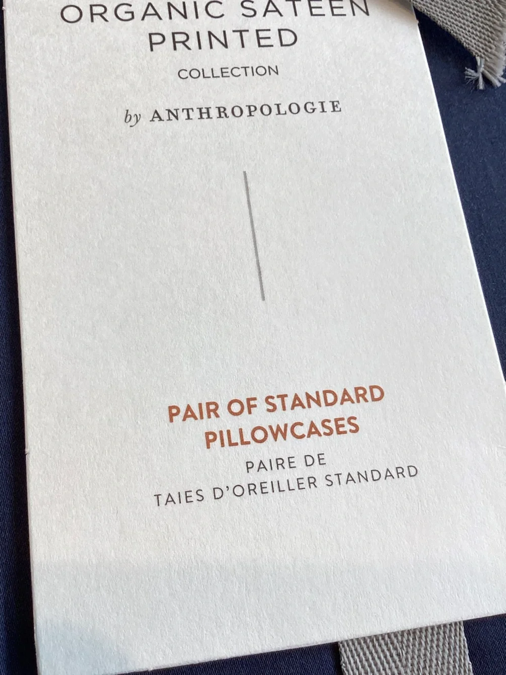 Anthropologie Pillowcases Organic Cotton Percale Queen Standard New Set of 2